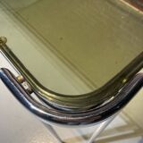 Glass and metal table