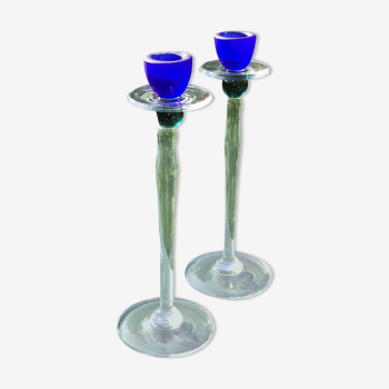 Glass candle holders