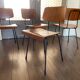 Set of 4 teak and steel dining chairs by Tjerk Reijenga for Pilastro 1950s
