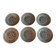 Series of six flat earthenware plates Pexonne model Algiers
