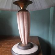 Lampe vintage des années 40 avec son abat-jour plissé