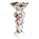 Vide-poche & Bougeoir Murano – Blanc tacheté brun