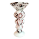 Vide-poche & Bougeoir Murano – Blanc tacheté brun