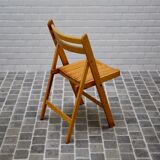 Set of 3 folding beech chairs