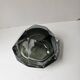 Murano glass Sommerso smoky grey and transparent empty pocket cup 20cm