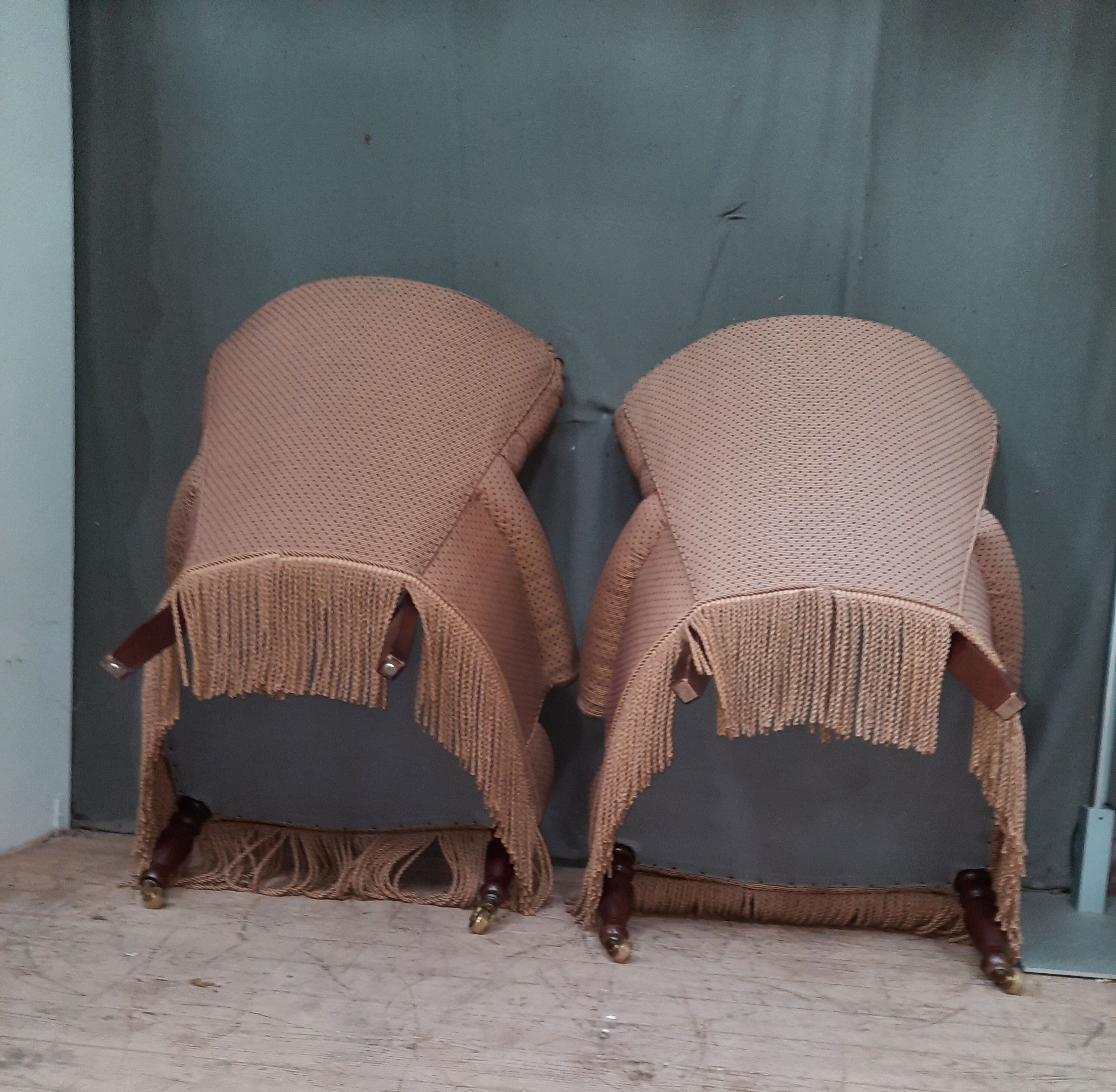 Pair of toad armchairs
