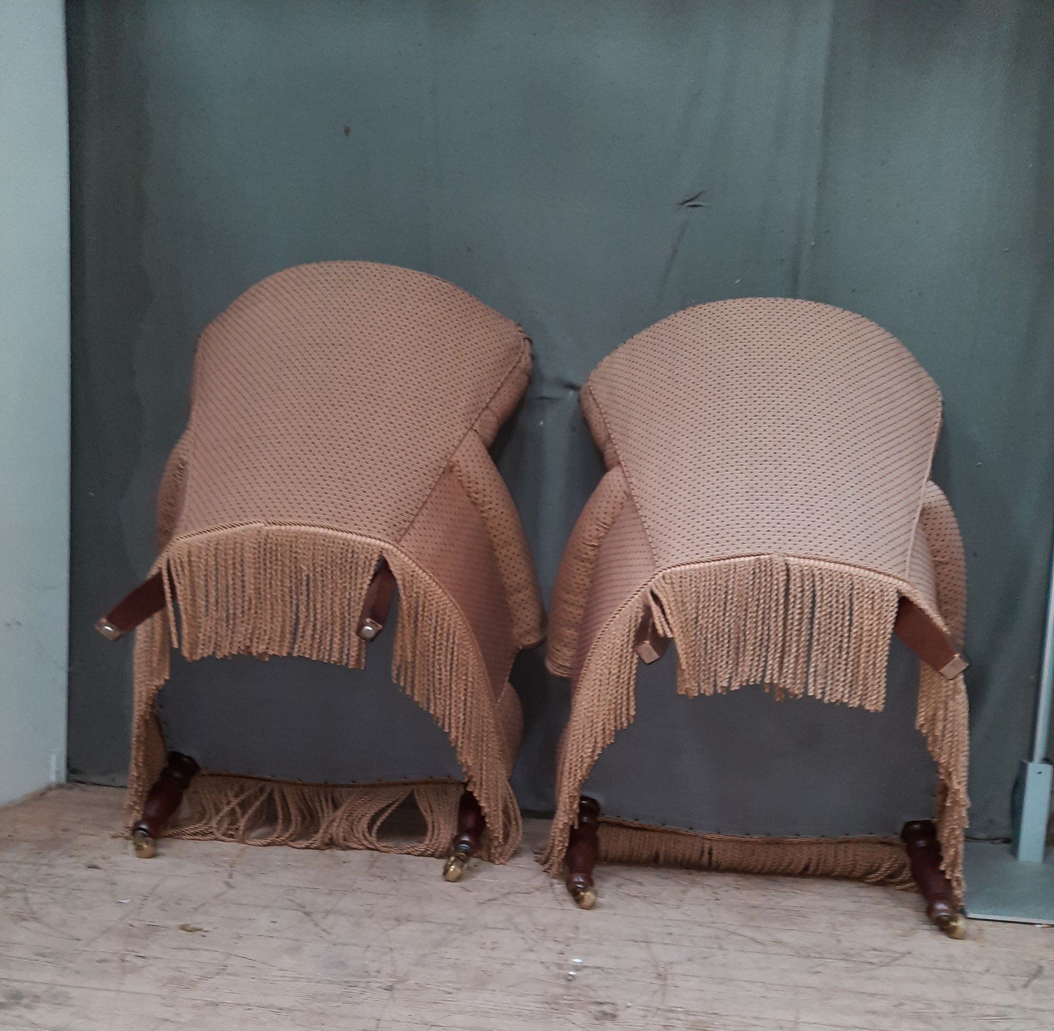 Pair of toad armchairs