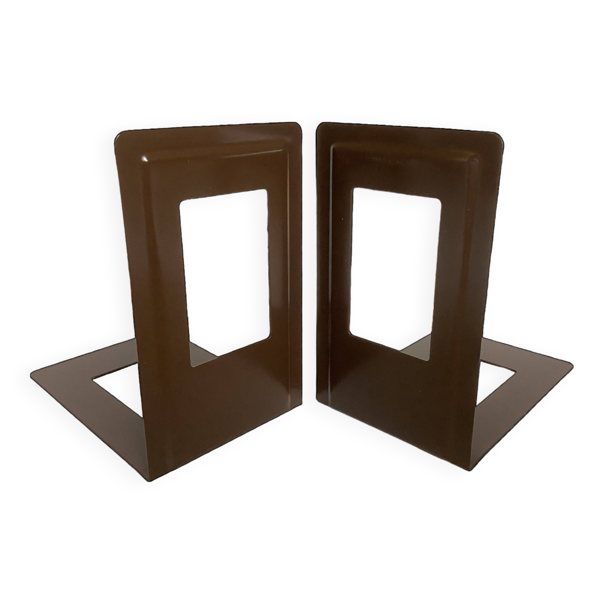 Pair of brown metal bookends Germany