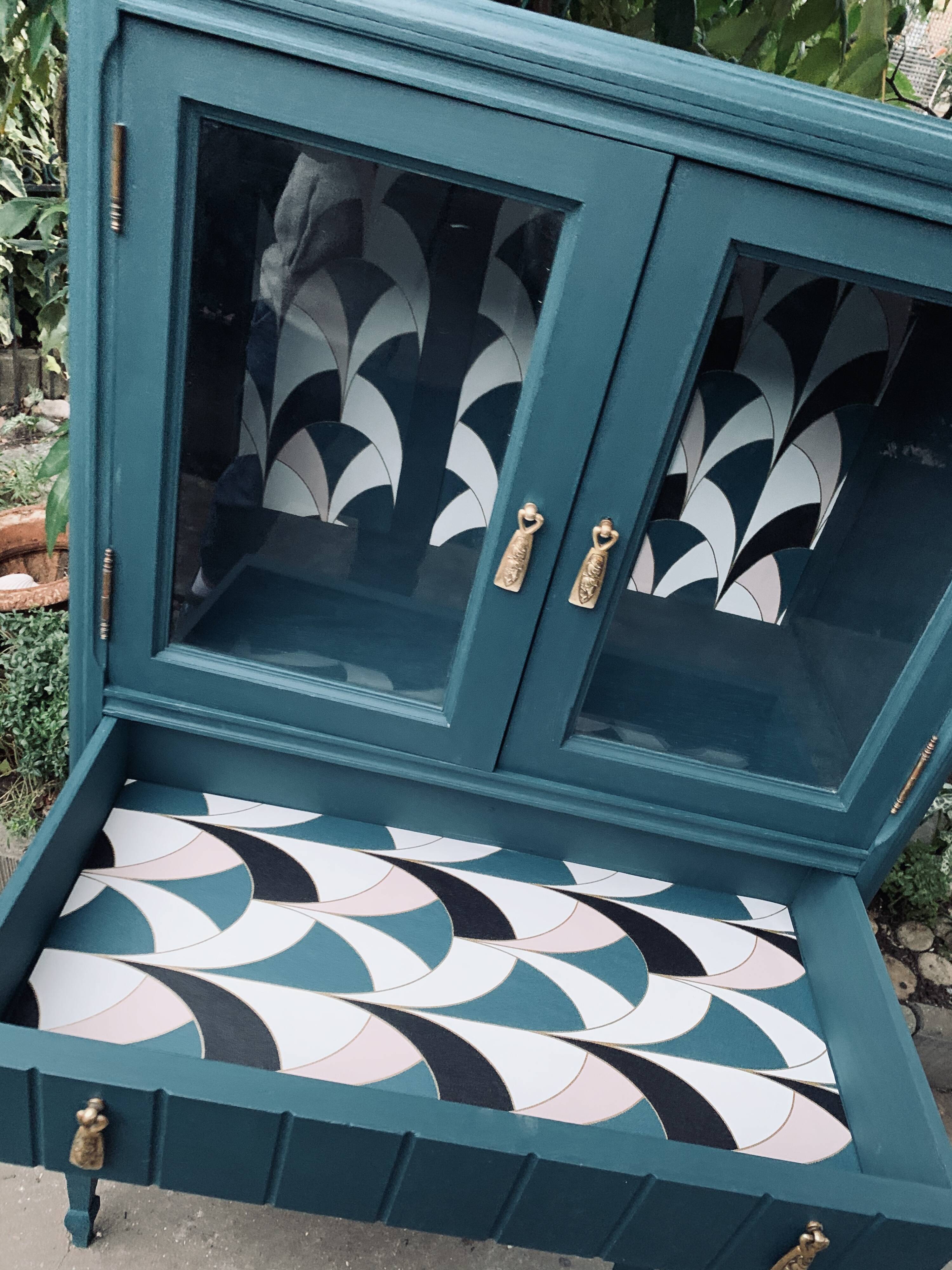 Art deco glass buffet