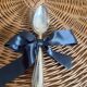 Set of 6 silver metal spoons