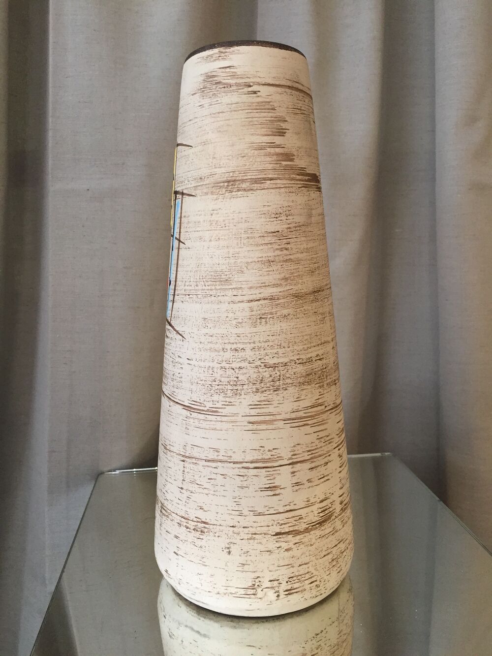 Conical cermamic vase west germany scheurich keramik vintage