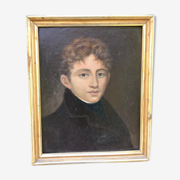 Portrait de jeune homme, huile sur toile