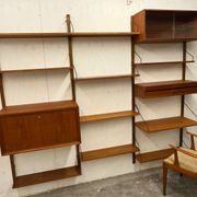 Meuble mural scandinave vintage en teck par Poul Cadovius pour Royal System
