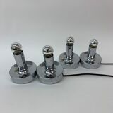 Set of 2 Space age chrome bedside lamps , 1970’s