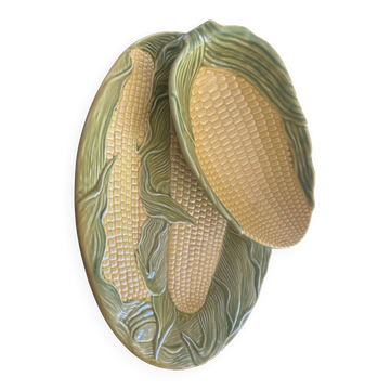 Set of 2 vintage ceramic dishes – Relief corn – Country decor
