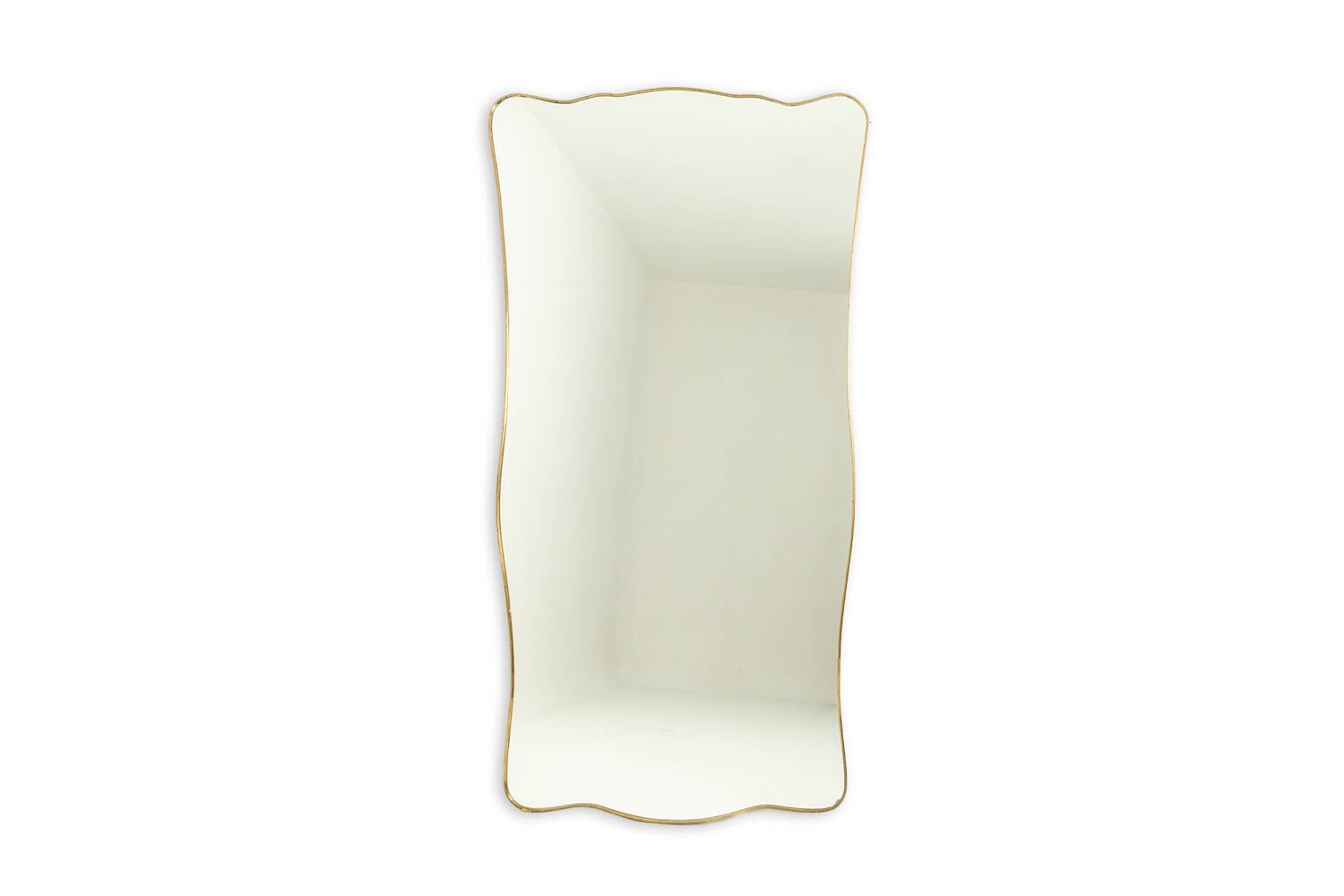 Mirror with a gilded brass frame. 1980s.
