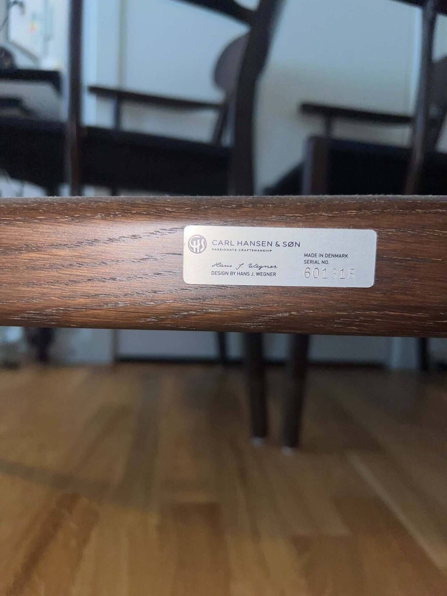 Ensemble complet de chaises de salle à manger CH 26 Wegner