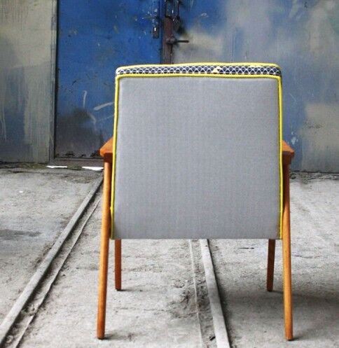 Chair vintage yellow triangles