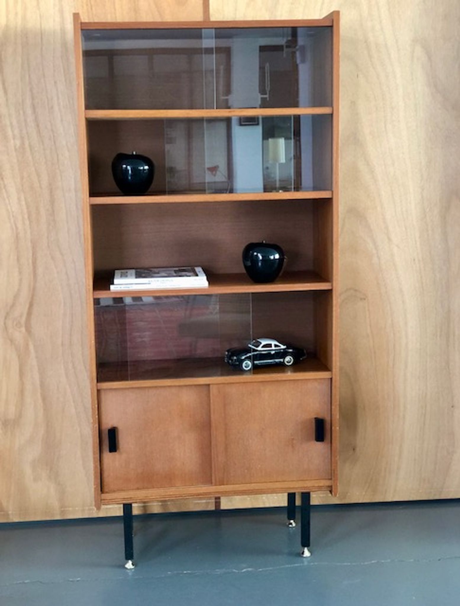 Bibliothèque vitrine années 70