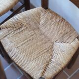 6 straw farm chairs