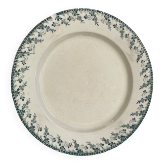 round dish in opaque Gien porcelain, Montigny model