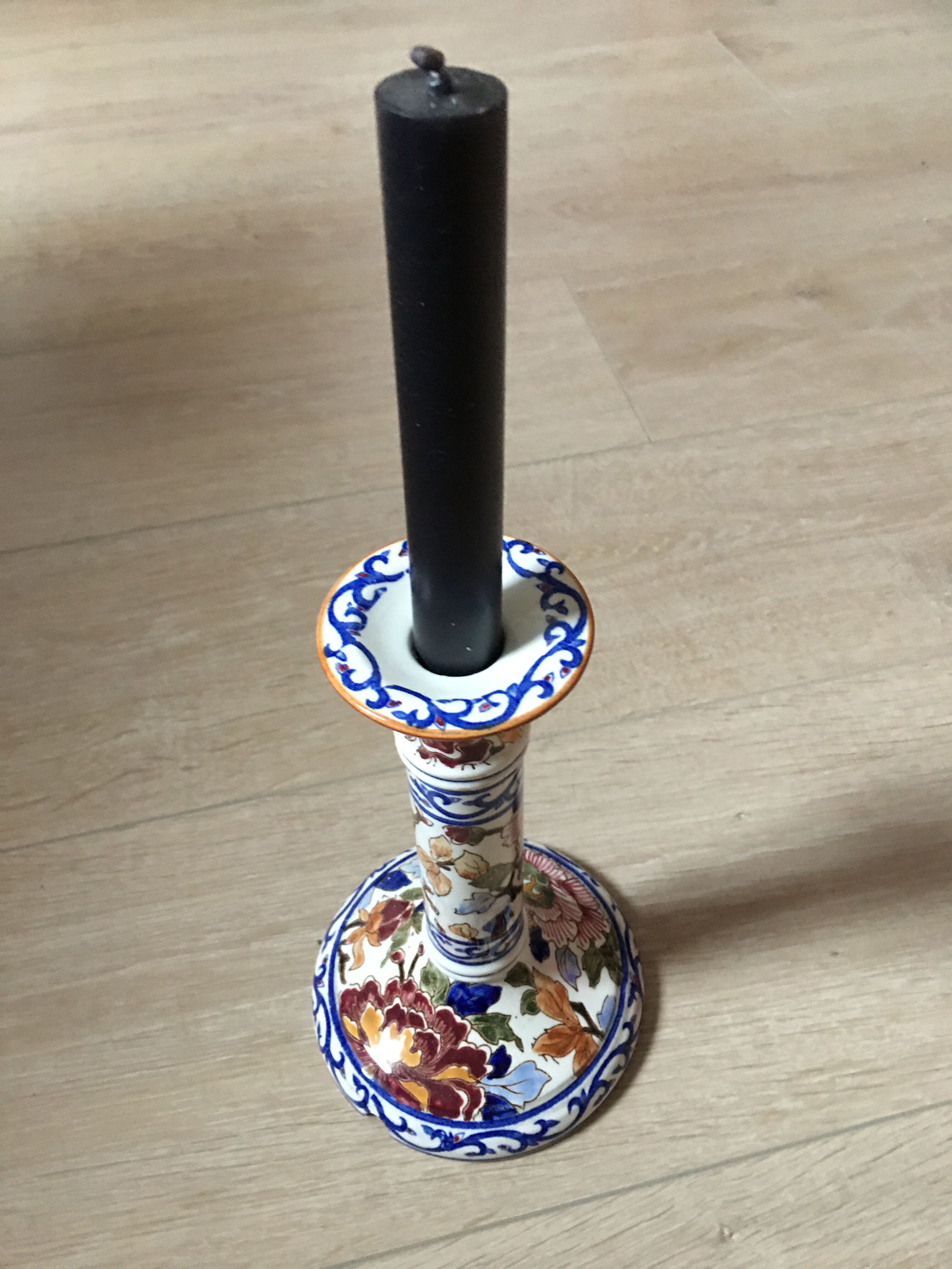 Gien ceramic candle holder