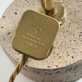 Angelo Brotto for Esperia — Sculptural Travertine Table Lamp, Italy, 1970s