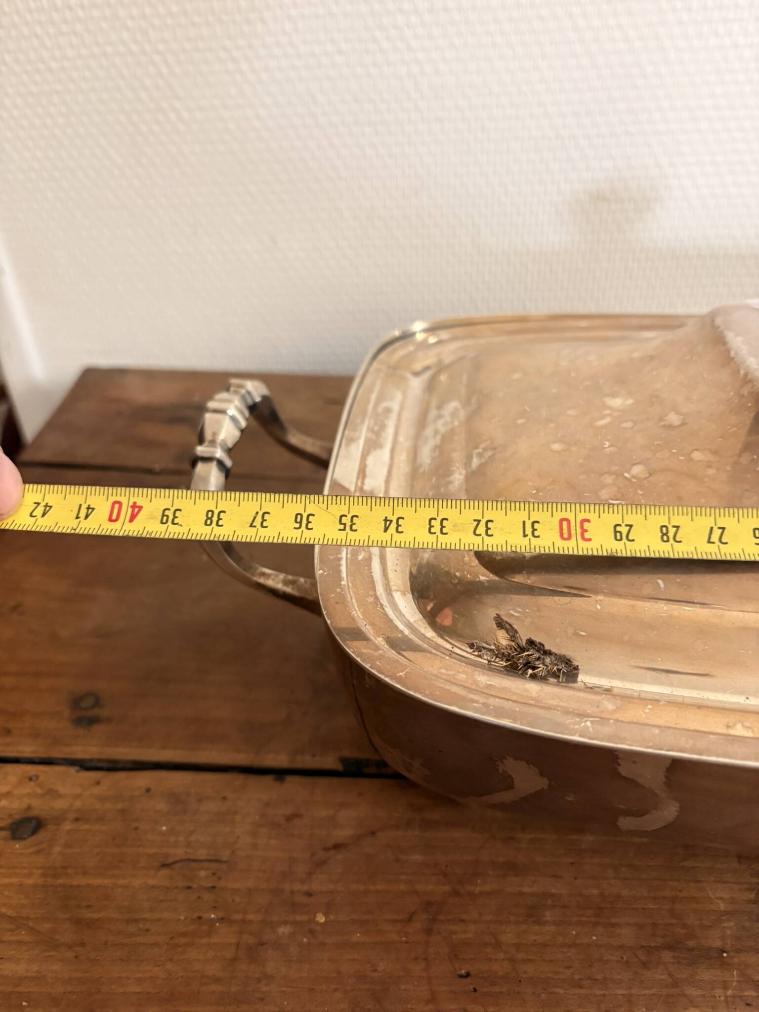 Plat couvert, légumier en métal argenté Fleuron Christofle