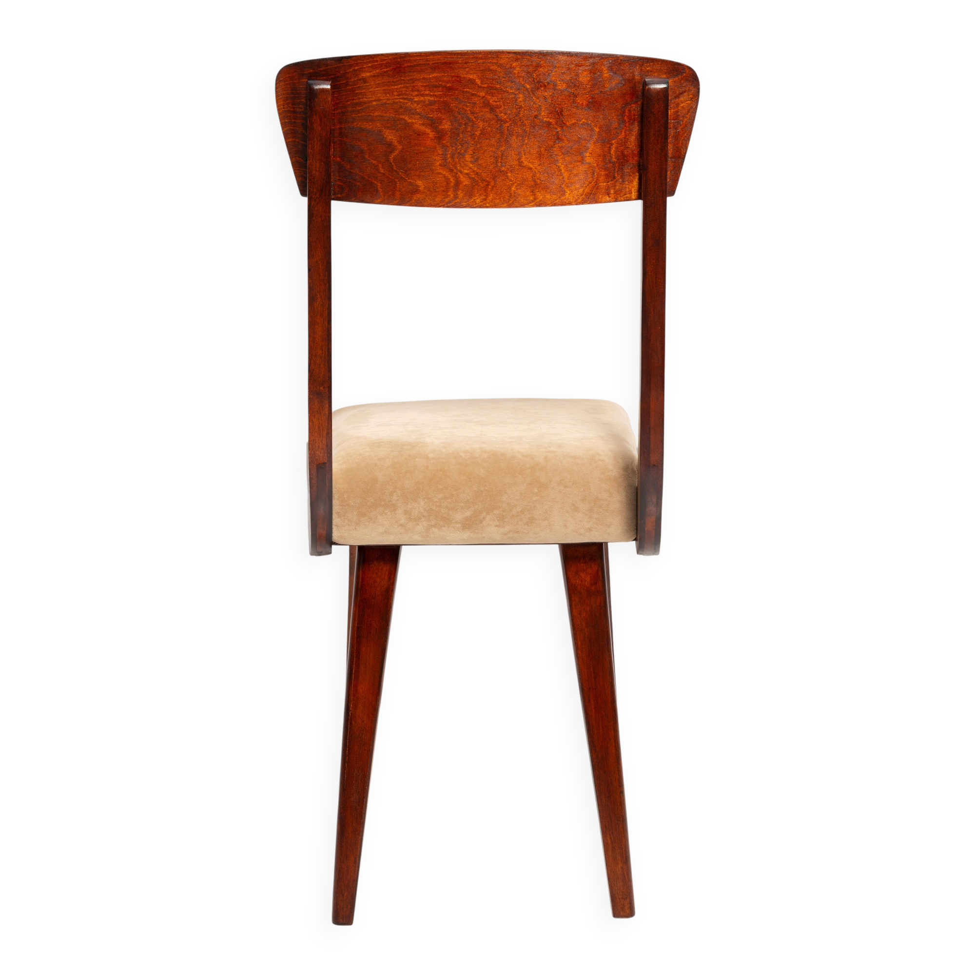 Mid-Century Gazelle beige chair in wood, Europe, 1960s