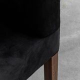 set di quattro sedie velluto legno anni '70 vintage modernariato