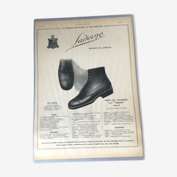 Vintage advertising to frame shoe saderne