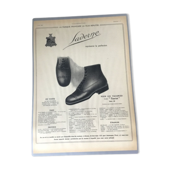 Publicité vintage à encadrer chaussure saderne