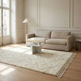 Large Berber rug with interlocking diamonds.