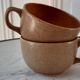 Duo de tasses à thé en grès vintage années 70