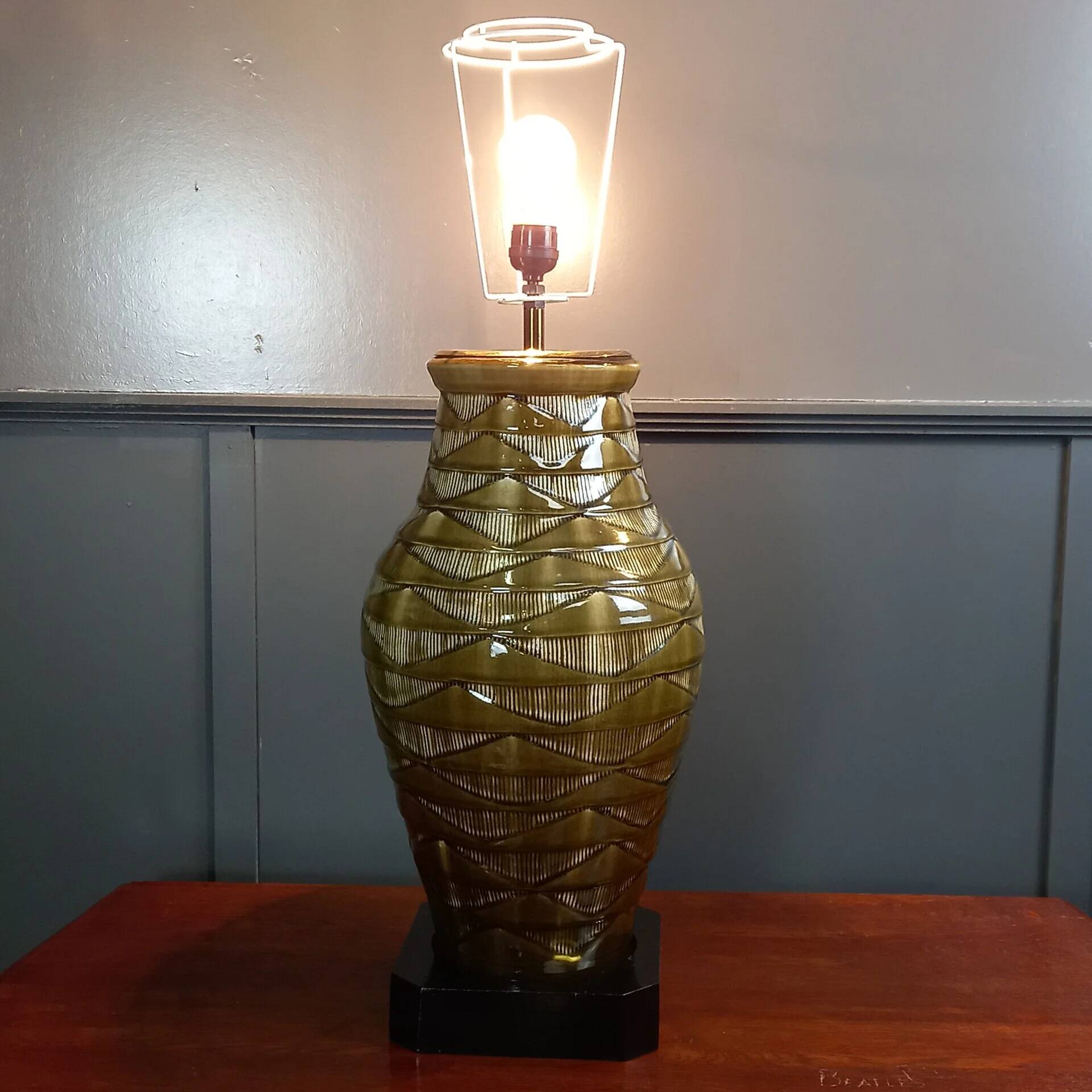 Lampe de table en céramique vintage