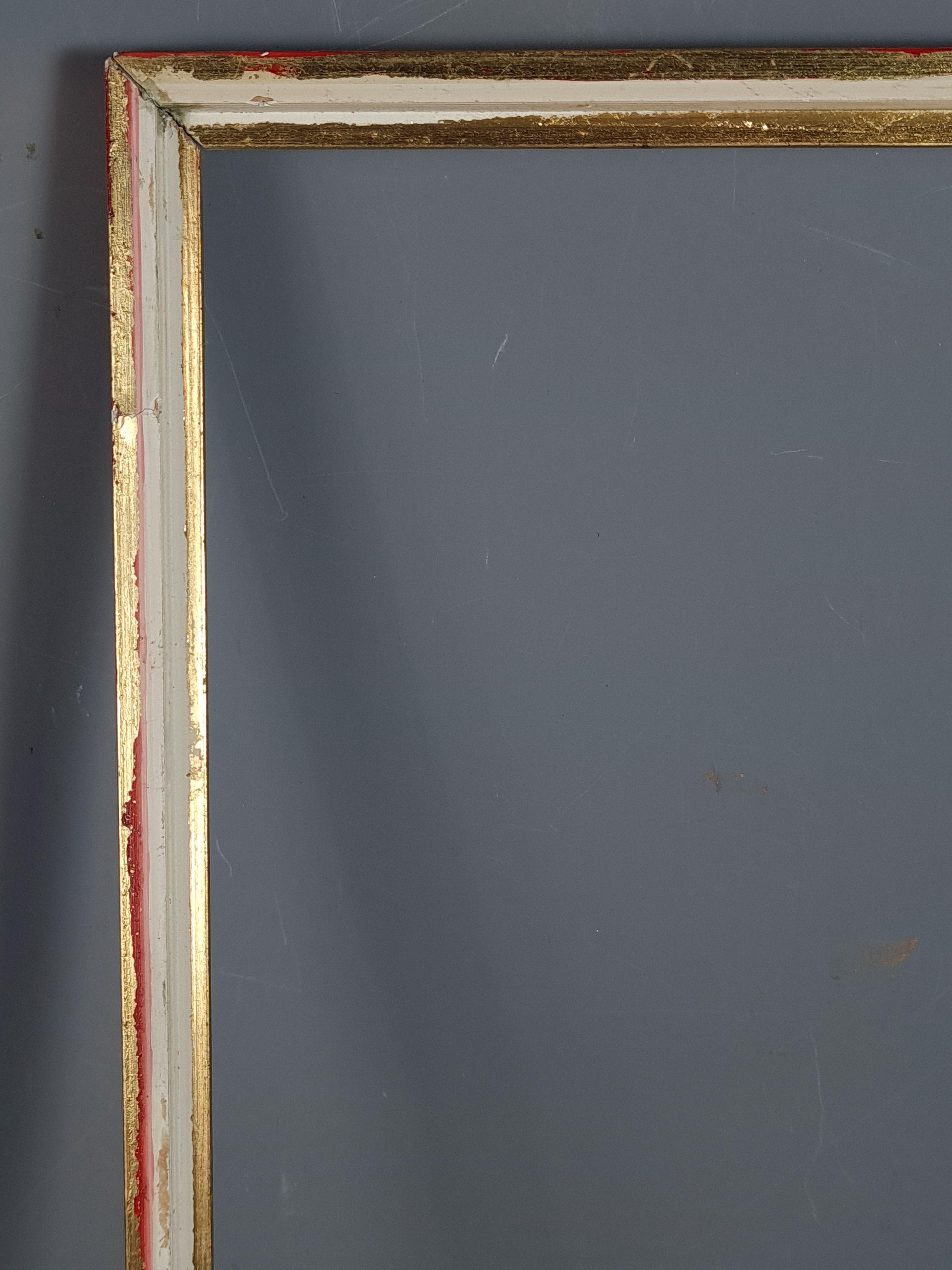 Frame baguette wood gilding gold leaf 56x42 foliage 54x40 cm good used SB