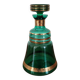 Green and gold glass carafe