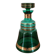 Green and gold glass carafe