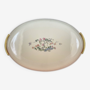 Grand plat  oblong ancienne fabrique royale limoges  signé d'artois 49 cm