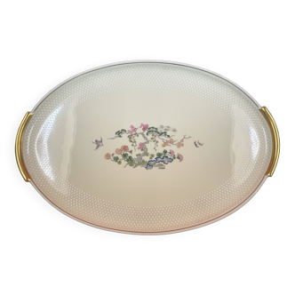 Large oblong dish old fabrique royale limoges signed d'artois 49 cm