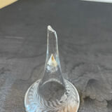 Vase ours en bois sculpté foret noir soliflore en cristal Sallanches XIX eme