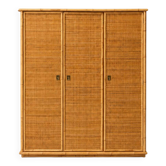 Vintage Dal Vera wardrobe in bamboo and woven rattan – Italy, 1920s