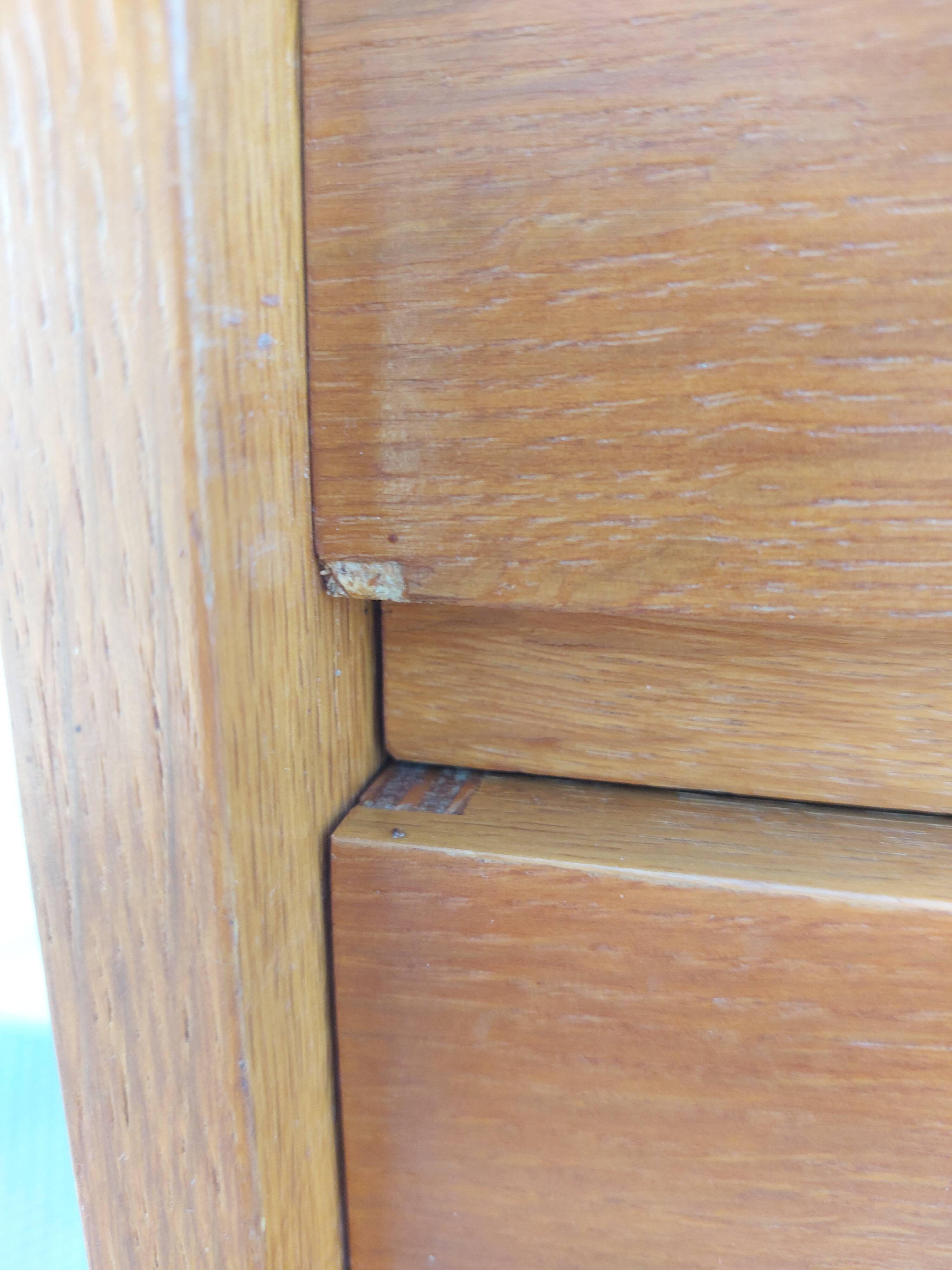 vintage chest of drawers, 60s-70s, "hidden" handles