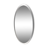 Bevelled oval mirror