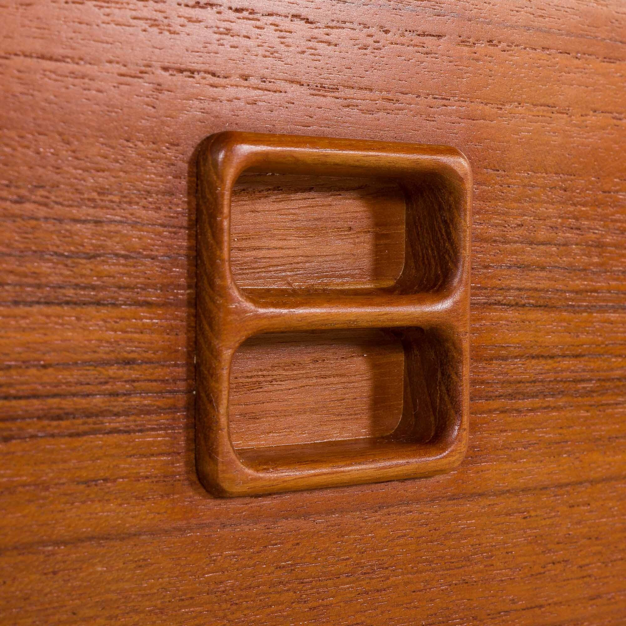 Danish vintage teak wall unit with a desk, 1960s