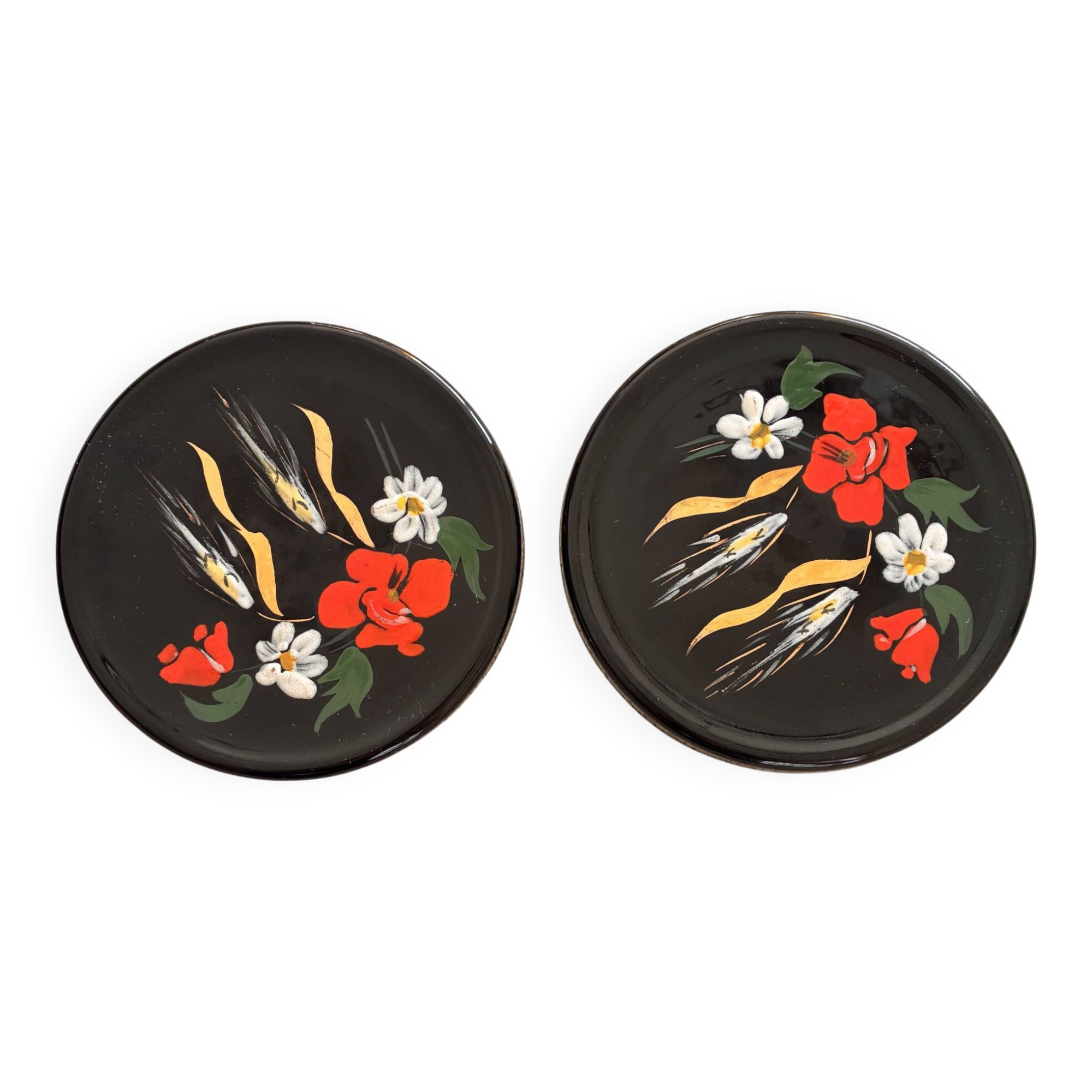 Vintage Table Set Enamels of Longwy – L. Valenti (Original Box)