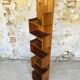 Vintage straight wall shelf, Scandinavian teak style, Circa 70's