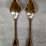 2 spoons in solid silver minerva, filet model