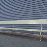 Double bench metal and wood seats 1930