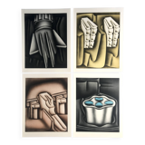 Set of 4 original lithographs by Jacques Poli, 1978. The Fire x 4.